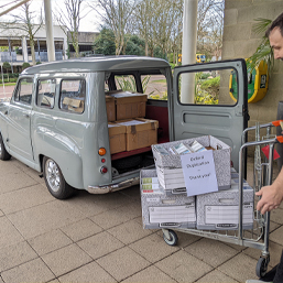 Collections in our A35 Austin Van